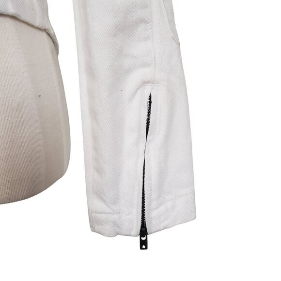 Girl's Sz 8 Polo Ralph Lauren White Asymmetrical Zip Moto Denim Spring Jacket - Picture 9 of 13